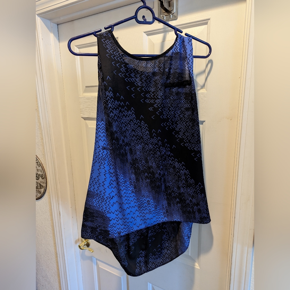 Overhead blouse blue and black